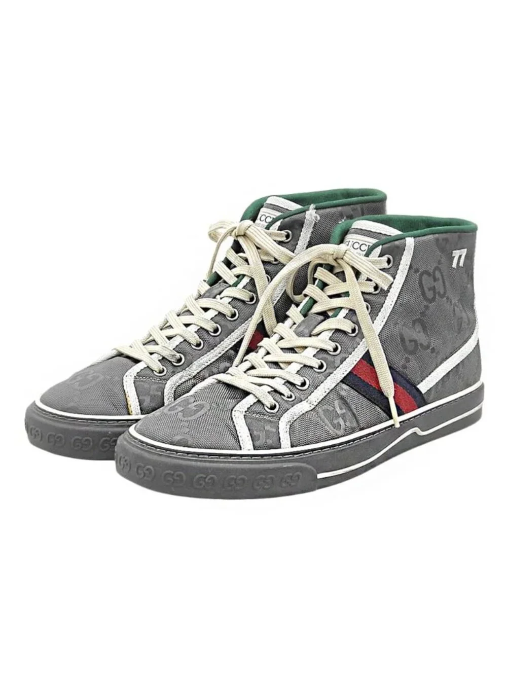 Gucci Tennis High Cutsneakers Gray Sneaker